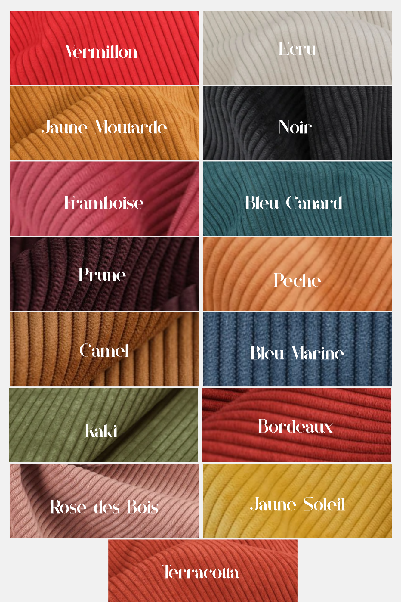 Sac Banane Velours Côtelé - Bi-Colore