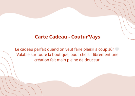 Carte Cadeau - Coutur'Vays