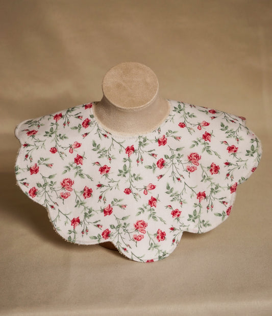 Bavoir Fleur - Rose Rouge