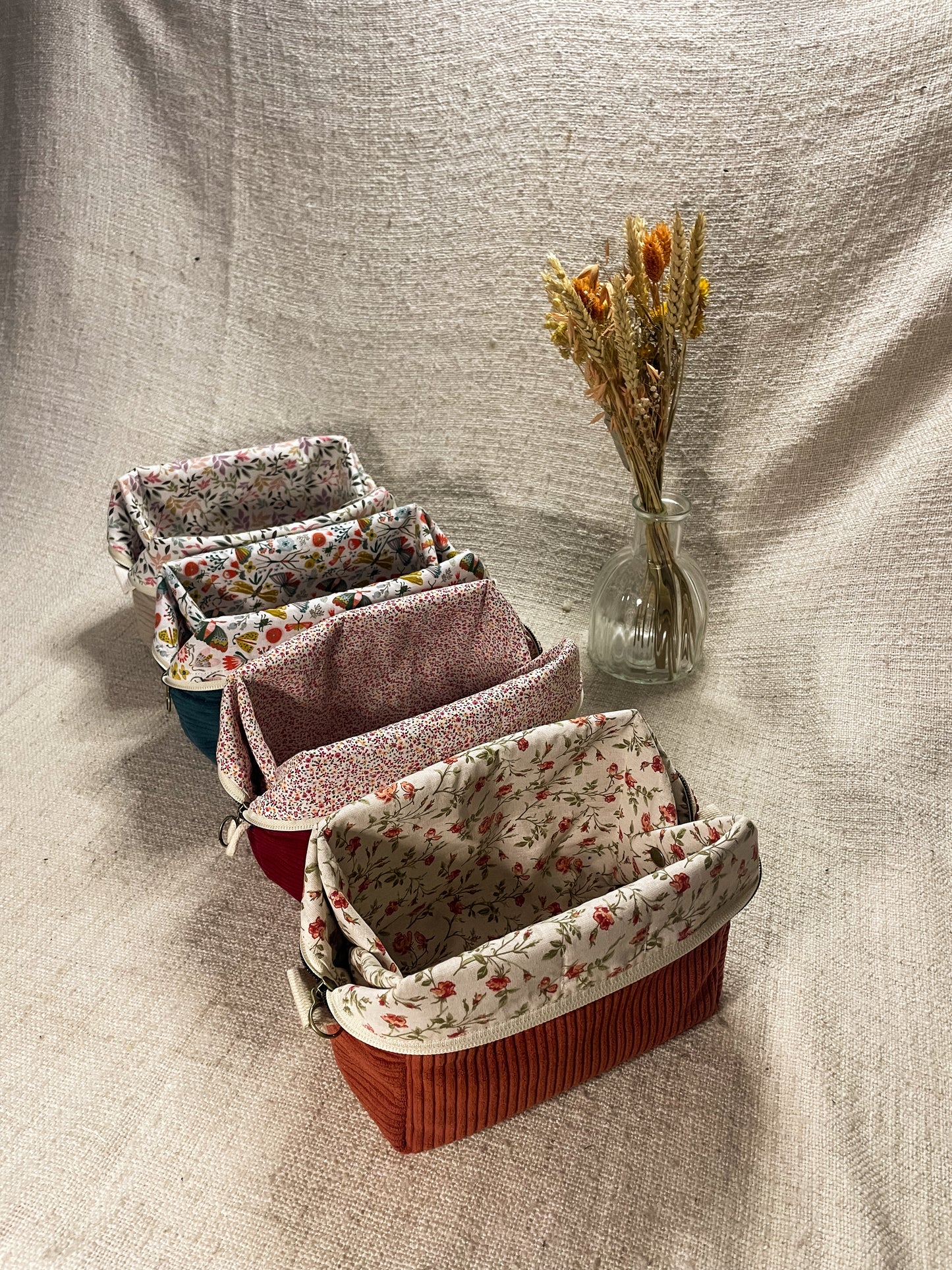 Trousse de Toilette - Velours Côtelé Uni