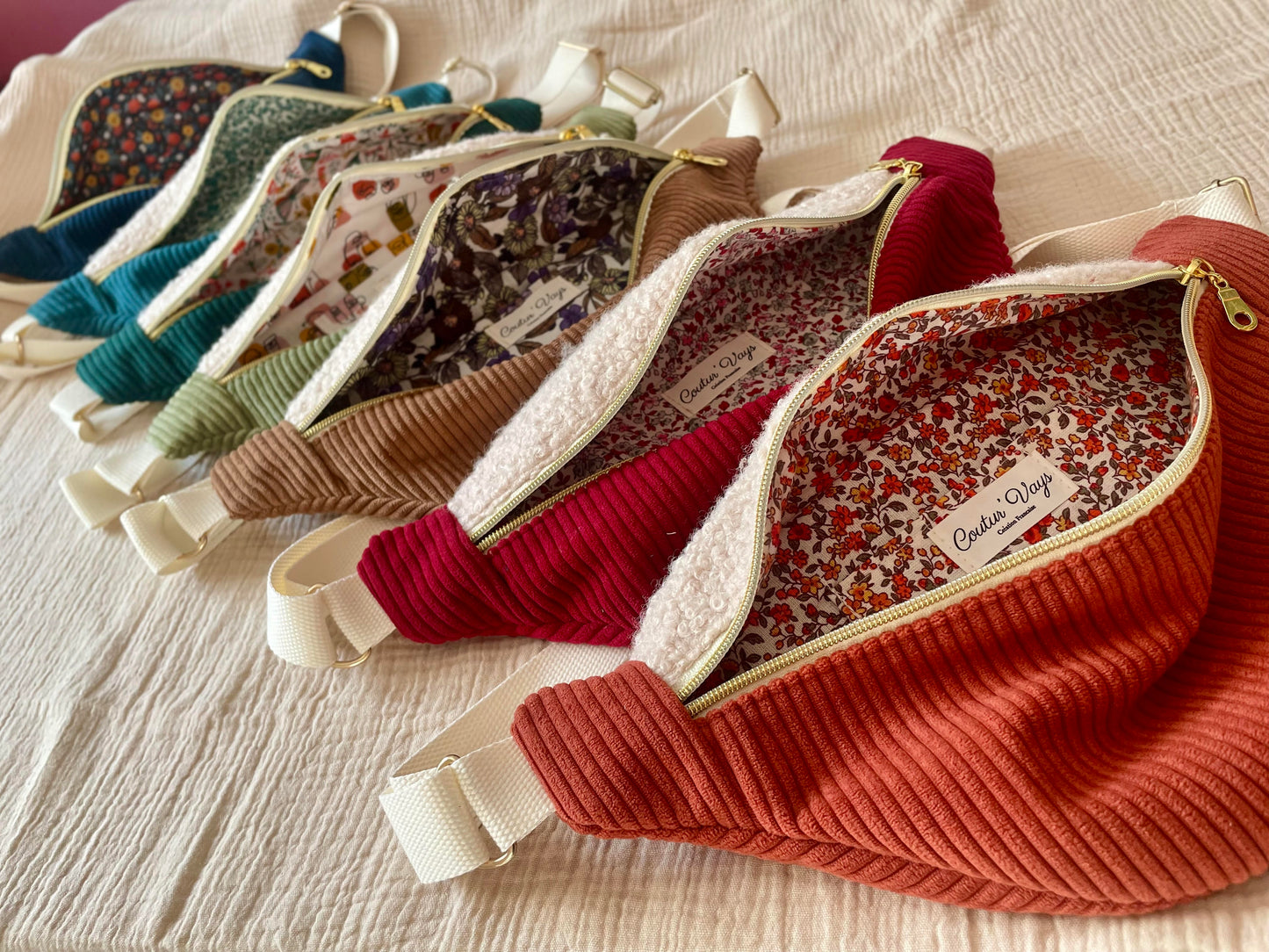 Sac Banane Velours Côtelé - Bi-matière