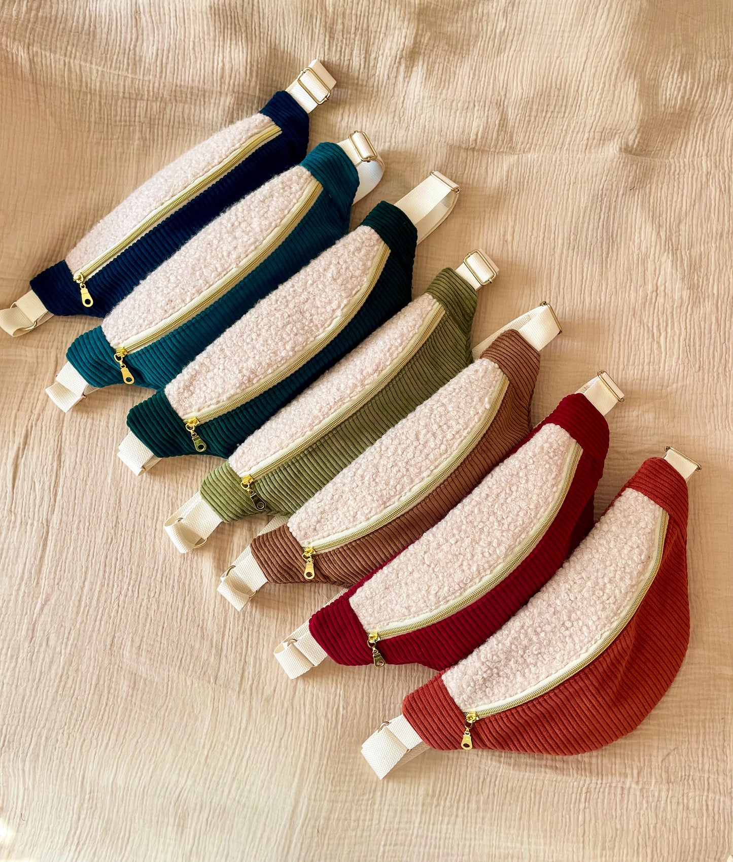 Sac Banane Velours Côtelé - Bi-matière