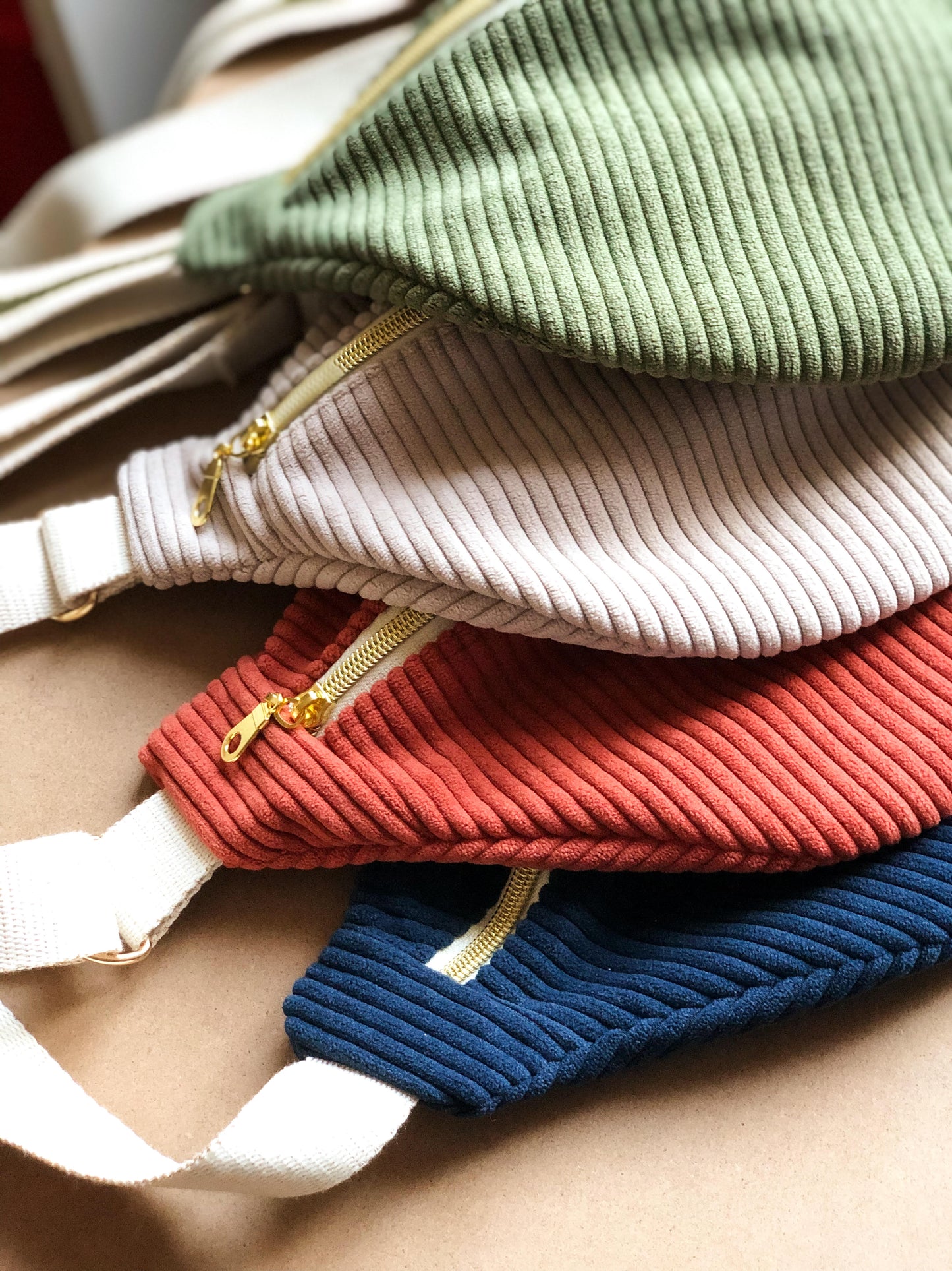 Sac Banane Velours Côtelé  - Uni